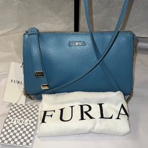 Furla aqua Luna Veronica crossbody bag